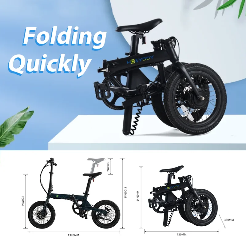 HOTTECH Factory Hot Sale aluminum alloy 16 inch ebike folding 250 watt electric bicycle