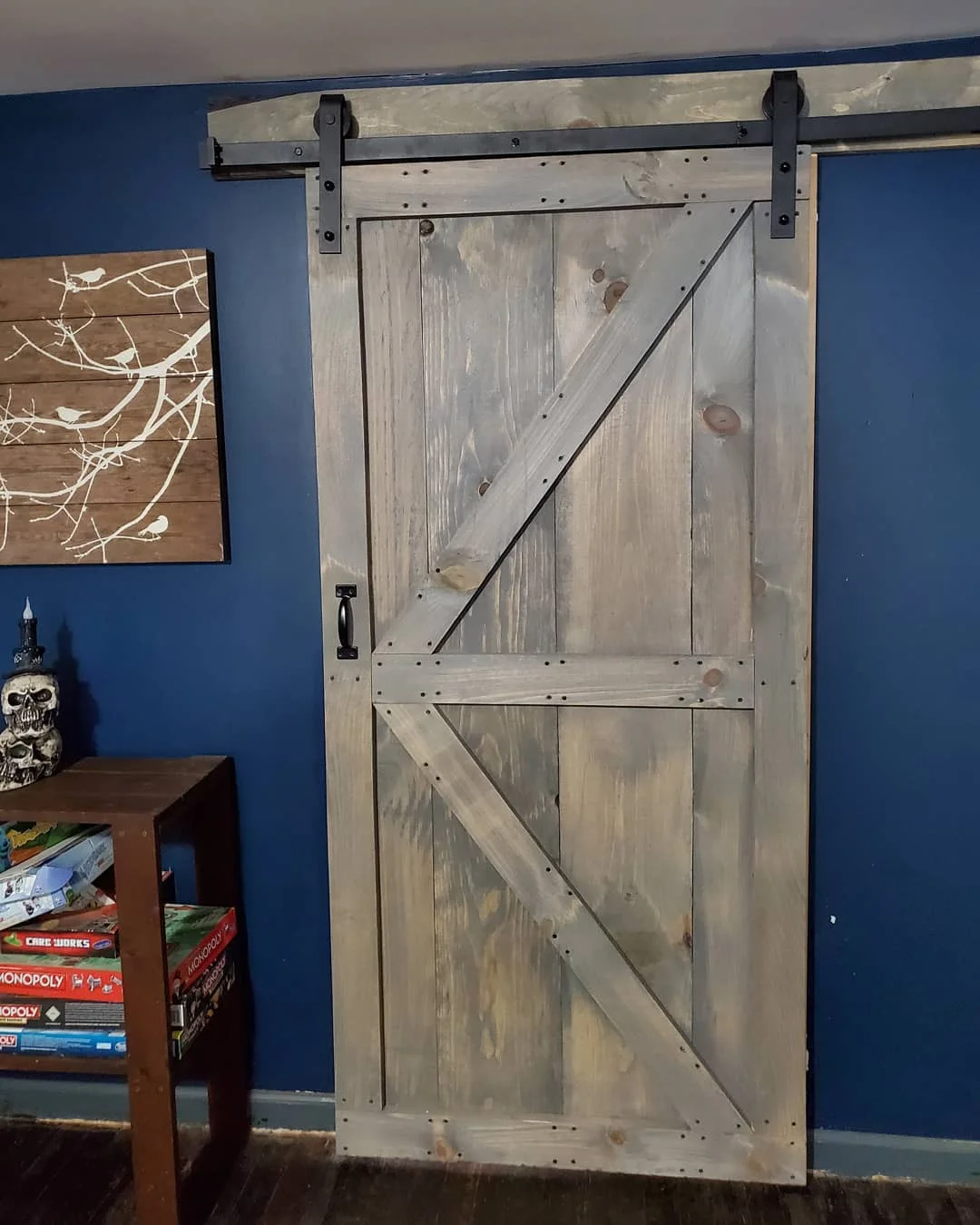 Interior Position Heavy Duty Antique Style Wooden Sliding Barn Door Hardware System Fittings