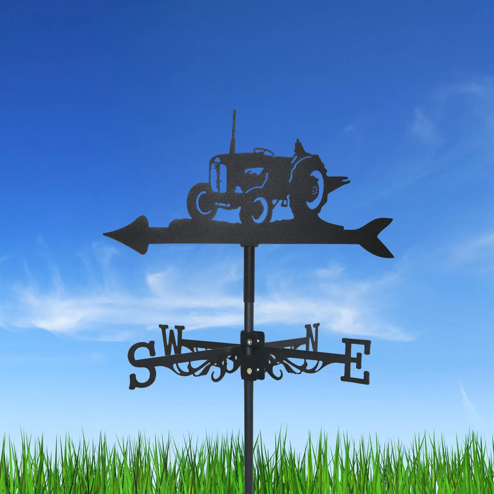 Factory direct supply metal crafts outdoor yard decoration indicator creative tractor weather vane wholesale