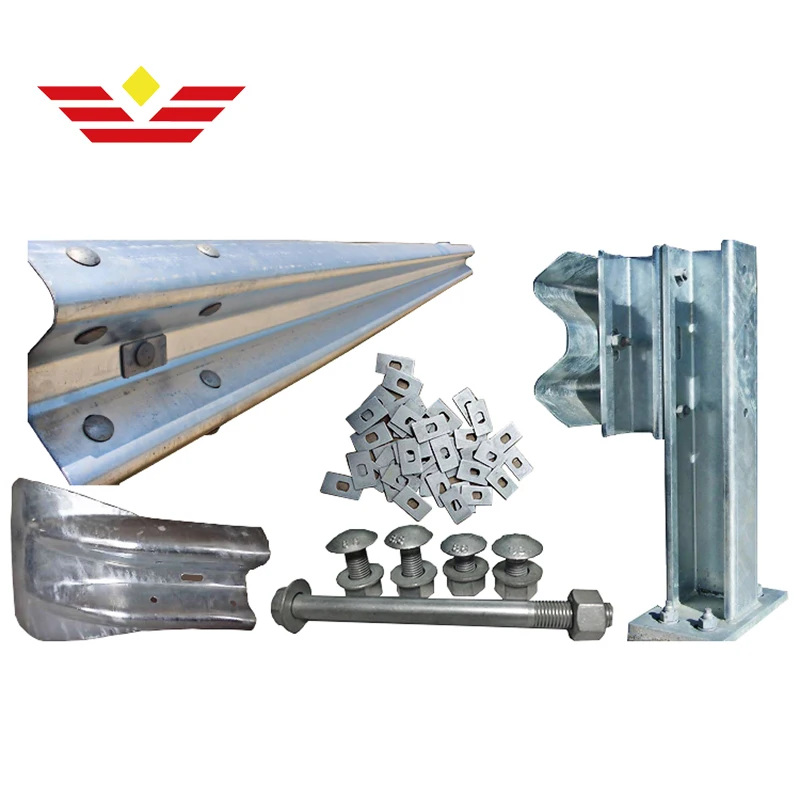 Roadway Metal Guard Rail Anti Collision Galvanized Steel W Beam Crash Barrier Traffic Safety Highway Guardrail