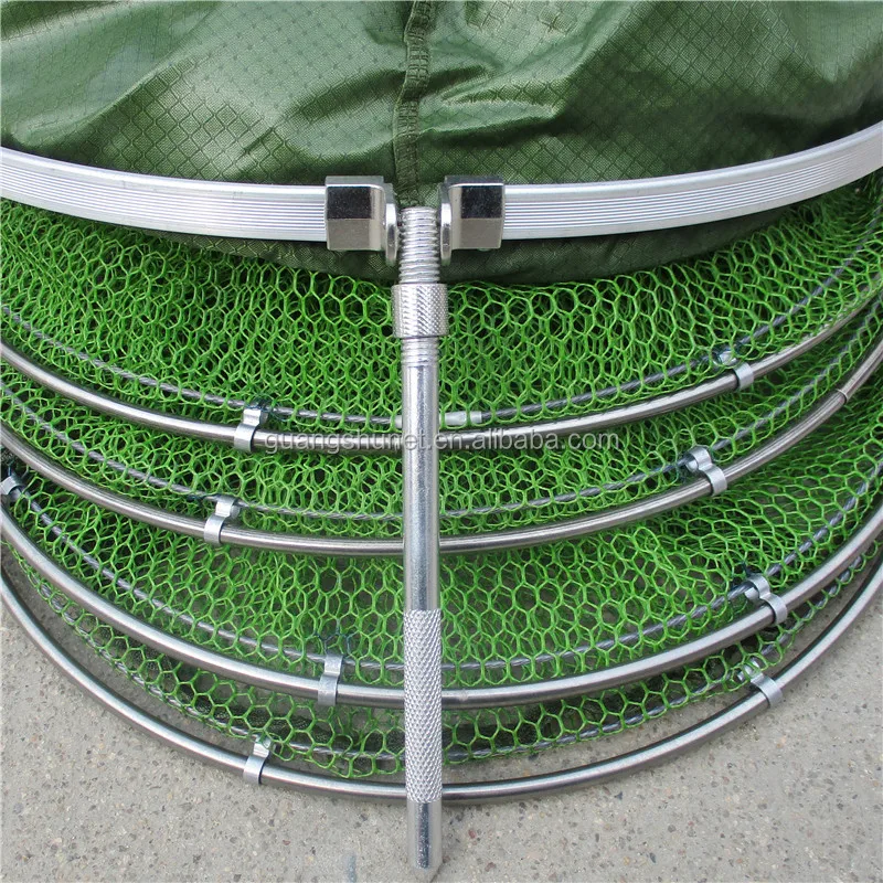 Multi-layer nylon fish guard colorful folding 65*25cm fishing basket dip net