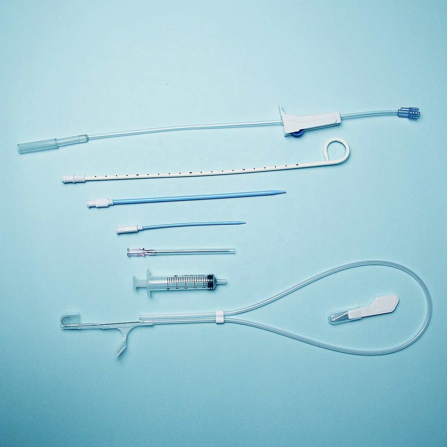 Tianck Medical supplies disposable centesis patient comfort kink resistant Pigtail drainage catheter