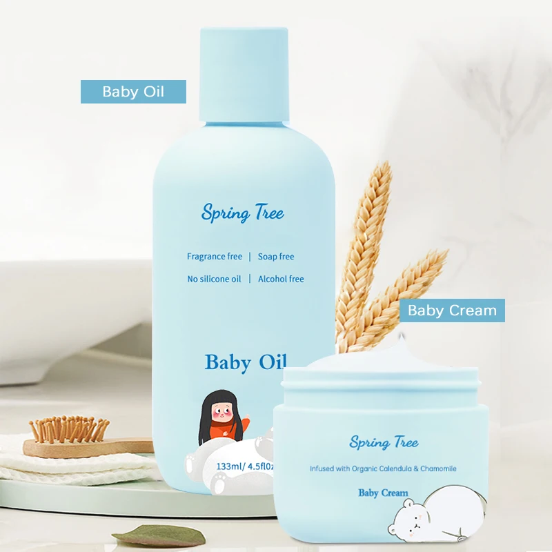 Manufacturer Custom Baby Best Skin Moisturizing Facial Cream Oil Set Suitable For All Skin Types