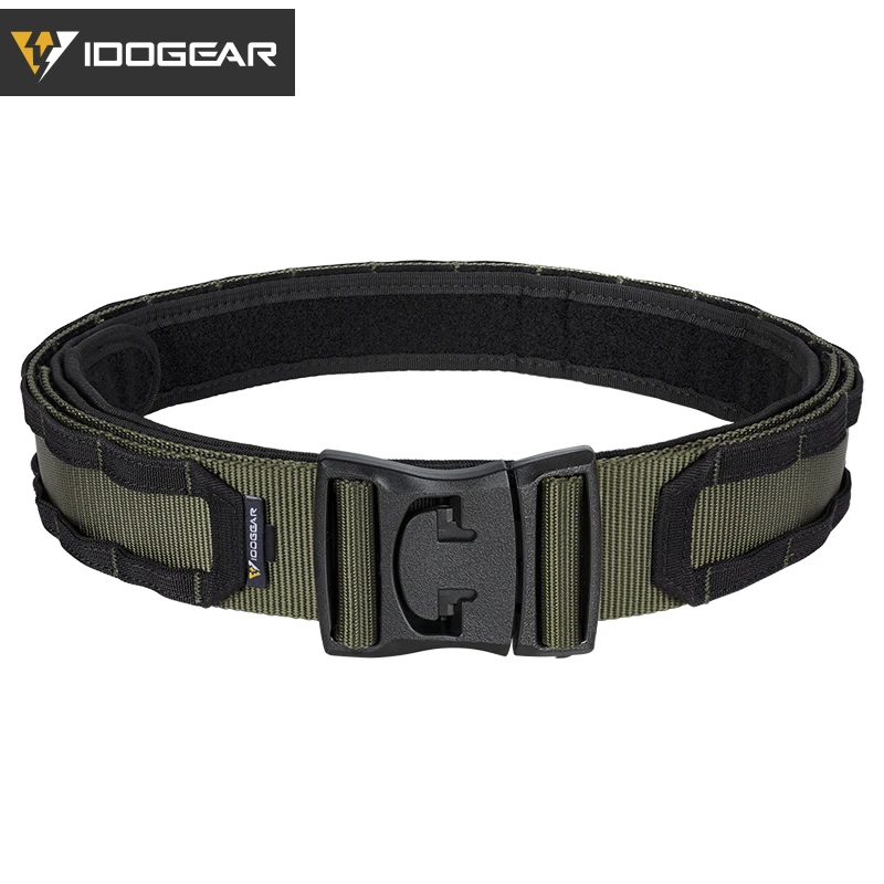 IDOGEAR 2-Дюймовая быстросъемная камуфляжная пряжка с помпоном нейлоновый ремень для охоты тактический боевой пояс