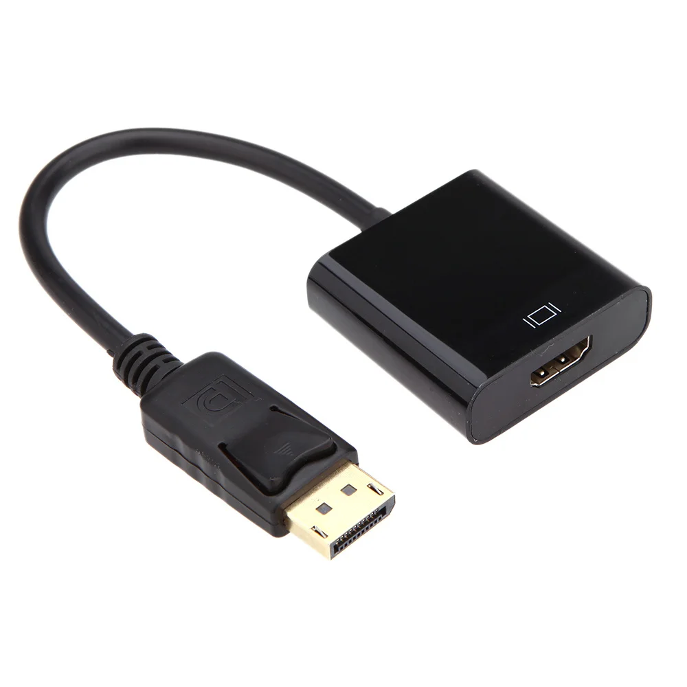 DisplayPort to HDMI-Compatible Adapter DP Male to Female HDMI-Compatible Video Audio Cable HD 1080P for PC TV Laptop