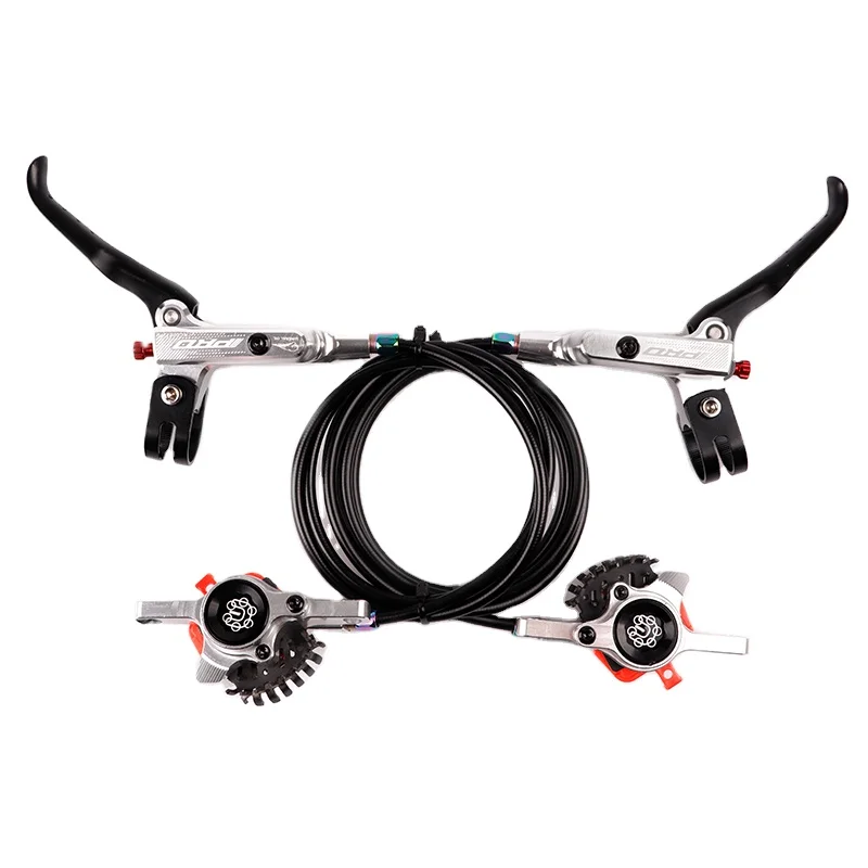IIIPRO MTB Bicycle Hydraulic Disc Brake Aluminum Alloy 3 Finger Brake Lever 800MM 1400MM Front Rear Bicycle Brake