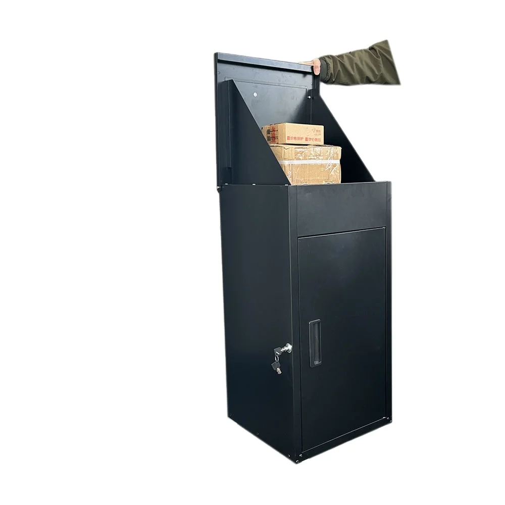 Free Standing Parcel Box Letter Delivery Box Knock Down Packaging Outdoor Modern Mailbox Large Package Receive Box For Porch