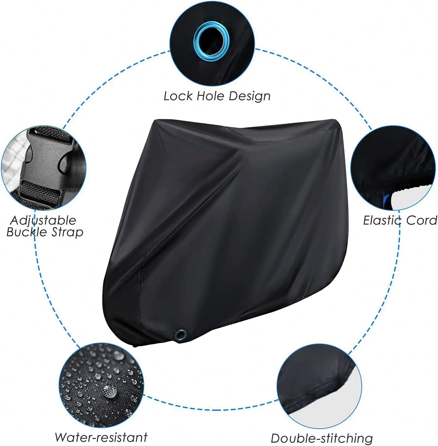 Istaride Bike Covers for Outside Storage Extra Heavy Duty Waterproof Anti Rain Dust UV Protective Bicycle Cover