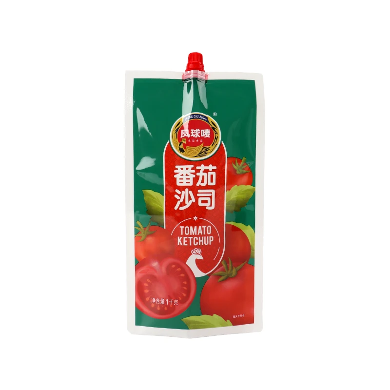 Low Price Stand Up Spout Pouch Bag Large Capacity Spouted Pouch Tomato Sauce Packaging Spout Bag 1KG