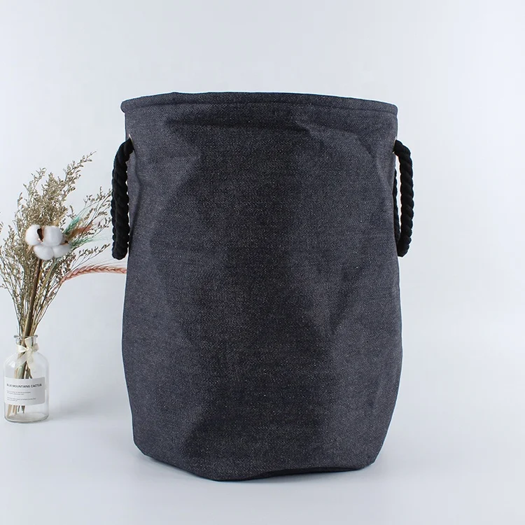 Custom design large capacity fabric foldable collapsible laundry basket