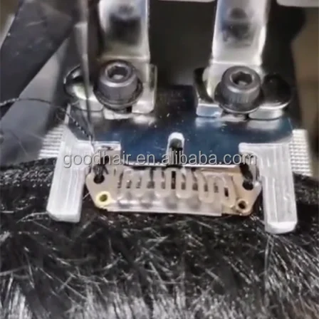 Teaching Fixing Snap Clip Comb Machine Sewing U Shape Clip Hair Extension Machine