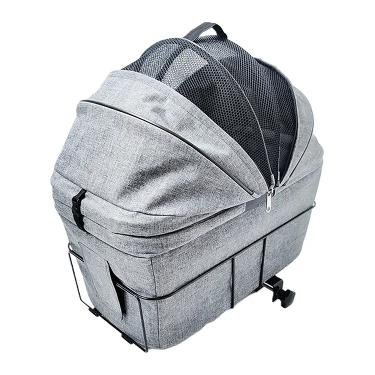Folding Small Pet Cat Carrier Dog Basket For Bike With Removable Rear Seat Dog Basket For Bike Rear Bike Basket Large