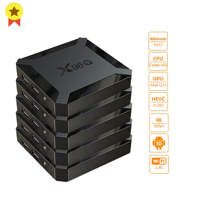 ТВ-приставка X96Q Android 10 Smart 4K Allwinner H313 X96Q 2/16 ГБ 2,4G Wifi телеприставка