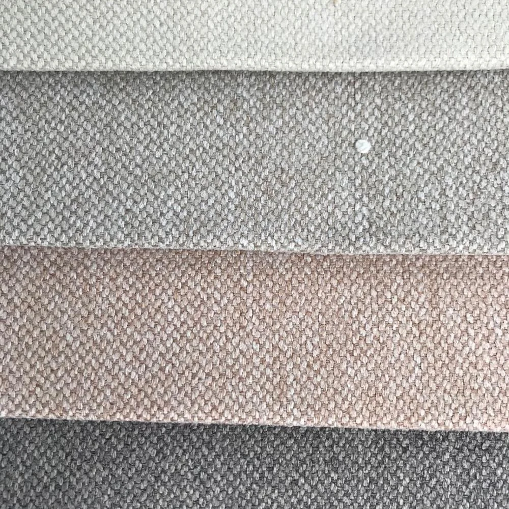 Woven 100% polyester hemp fabric linen look fabric for furniture upholstery