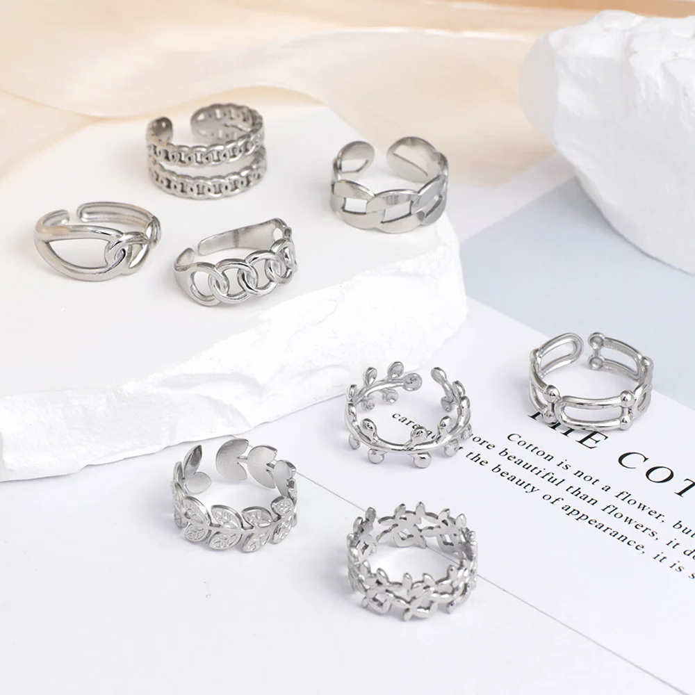 Titanium Steel Oil Pressure Ring Does Not Fade Cool and Niche Opening Stainless Wholesale