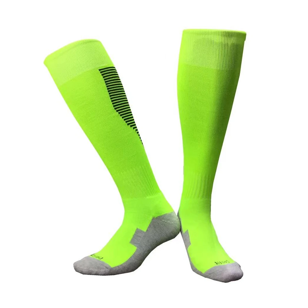 stylish unisex colorful sock proof wear-resistant compression sports running soccer training stockings knee-high football socks