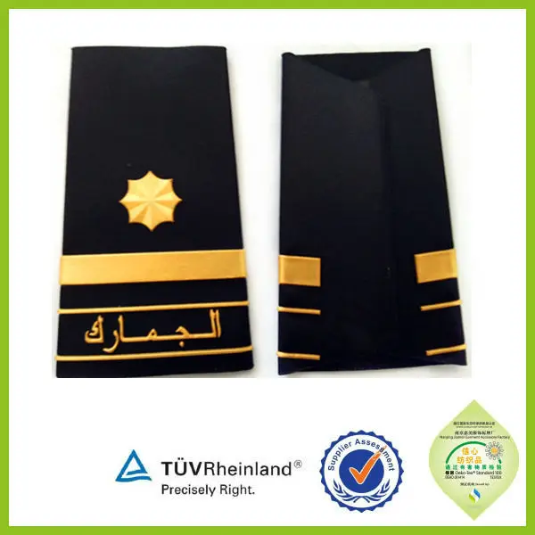 Custom Military Pilot Security Captain Rank Epaulettes Badge from China Factory Jiamei Magnetic 3D LED Flashing Nickel-free