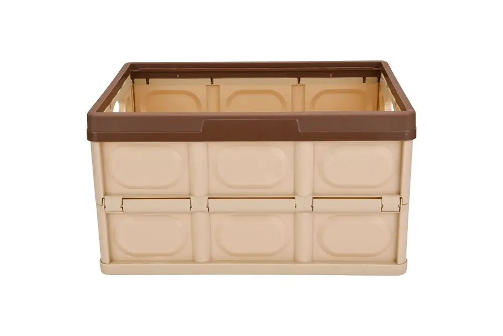 High Quality Desk Storage Plastic PP Foldable Basket Easy Storage Box with Lid
