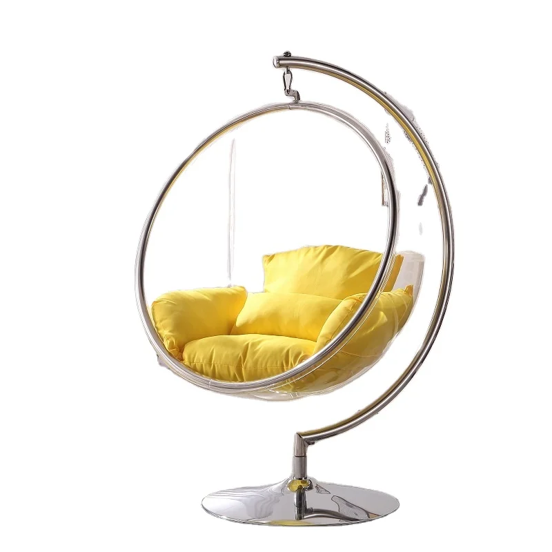 Balcony Furniture Outdoor Bubble hanging chairs acrylic swings with waterproof cushions