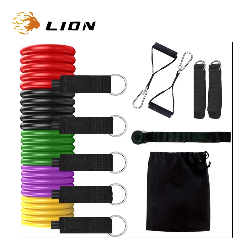 Manufacturer Custom Home Exercise Other Fitness Resistance Tubes Set 11Pcs Gym Tubes Kit Workout Resistance Band Bands Set