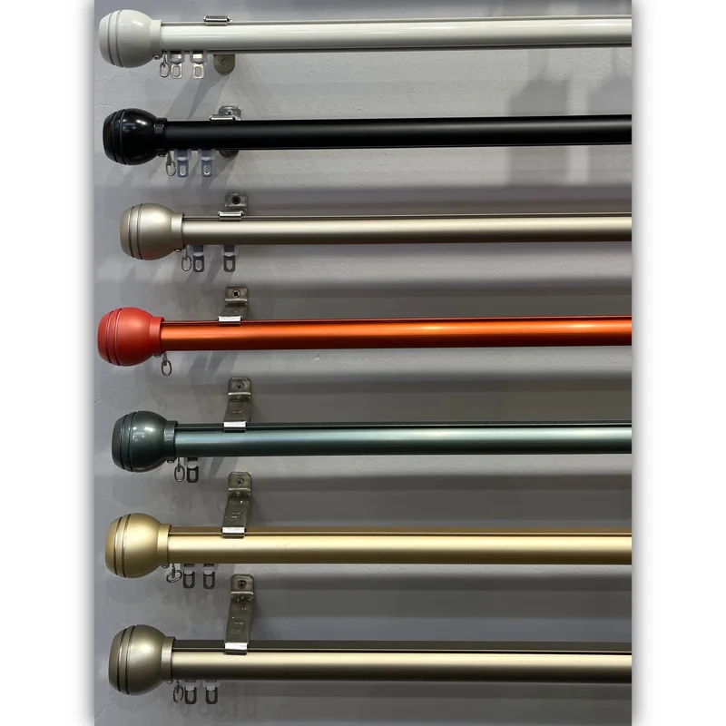 Home Decoration 28mm aluminum metal Carved modern curtain rod