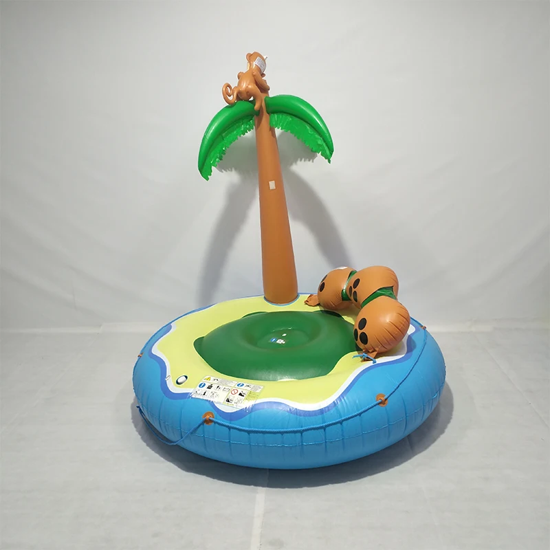 Custom inflatable palm tree island pool float-158*165CM