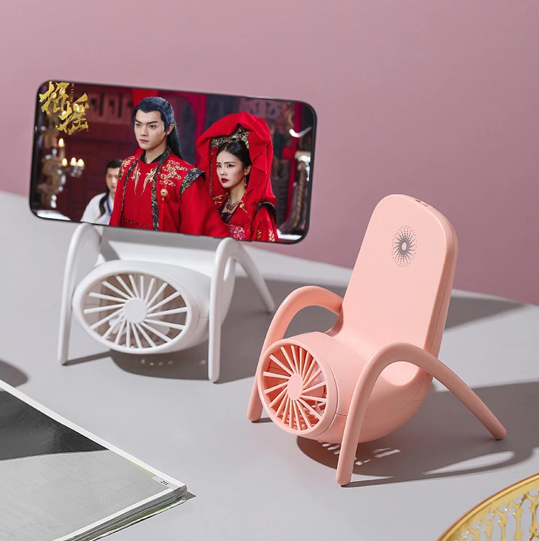 
Dropshipping Multifunctional Chair Mini Cooling Fan With Colorful LED light Portable Handheld Summer Fan Phone holder 