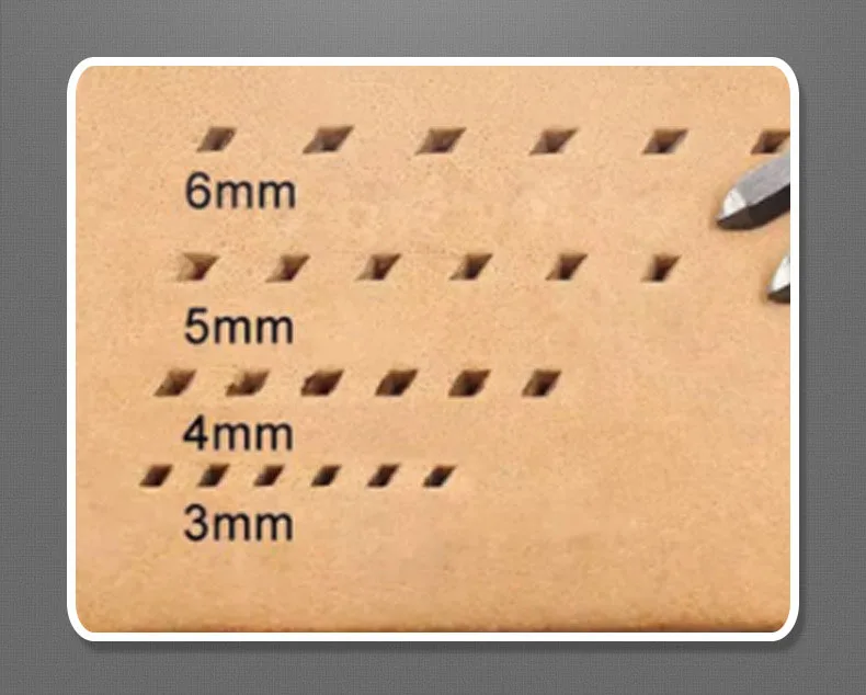 DIY leather tools 3MM 4MM 5MM 6MM white steel diamond hole cut leather tools multi-specification wholesale