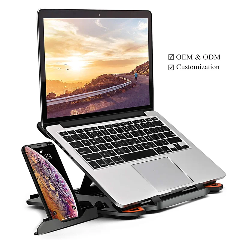 
Lightweight plastic Flexible Folding computer bracket Ergonomic Foldable Portable height Adjustable notebook stand holder 