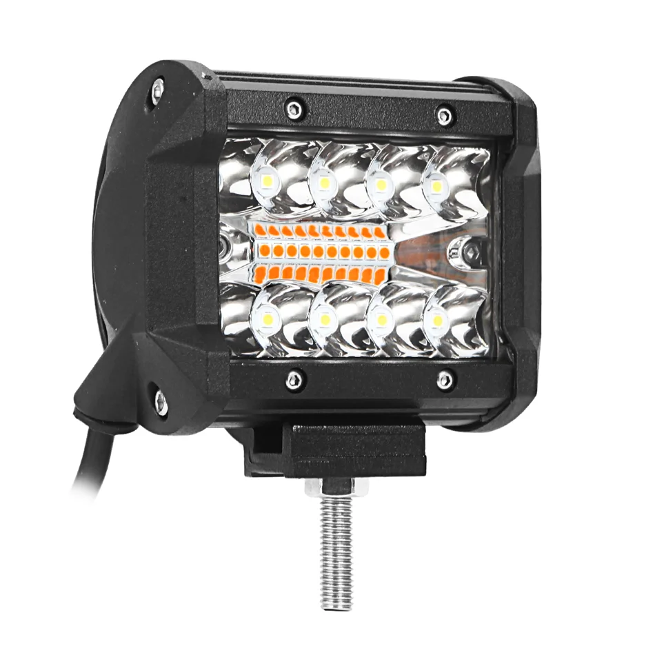 Hot Sale 3.5 Inch Cube Led Pods Light Flashing Colors White Amber Combo Driving Work Light 60W 12V 24V