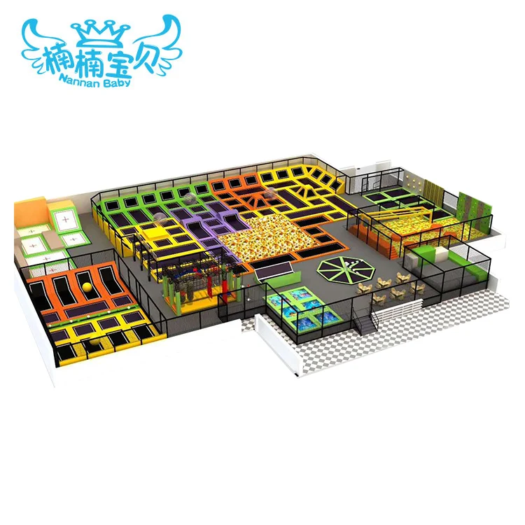 Nannan children professional gymnastic trampoline bed manufactures kids indoor entertainment amusement park for sale