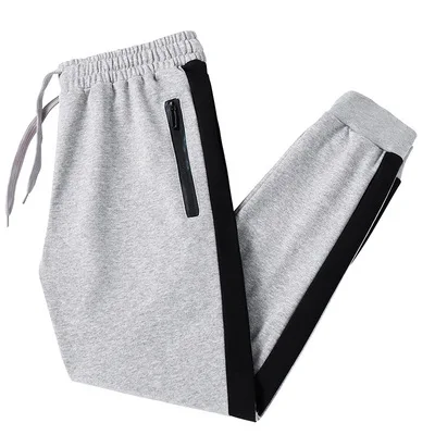 Micro Elastic Fashion Sports Cotton Pants Men  Solid Color Sweatpants