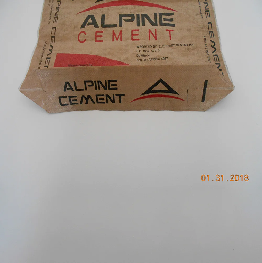 50kg lamination automatic filling plastic ad star PP woven valve bag for cement