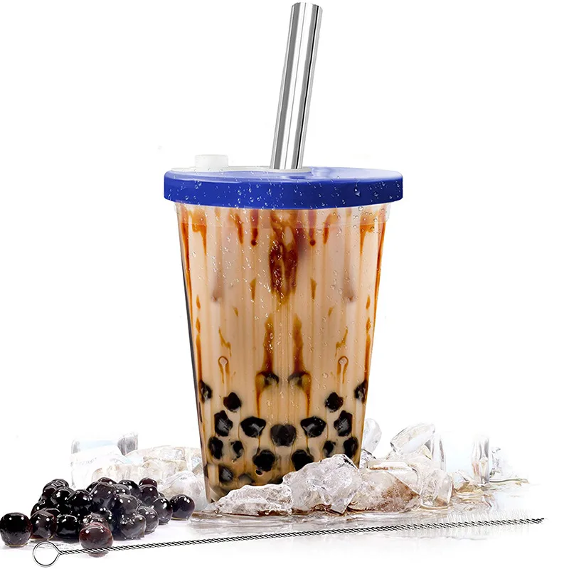  Оптовая продажа детские чашки с одной стенкой для молока Boba объемом 22 унции многоразовые и чая прозрачный пластиковый стакан кофе