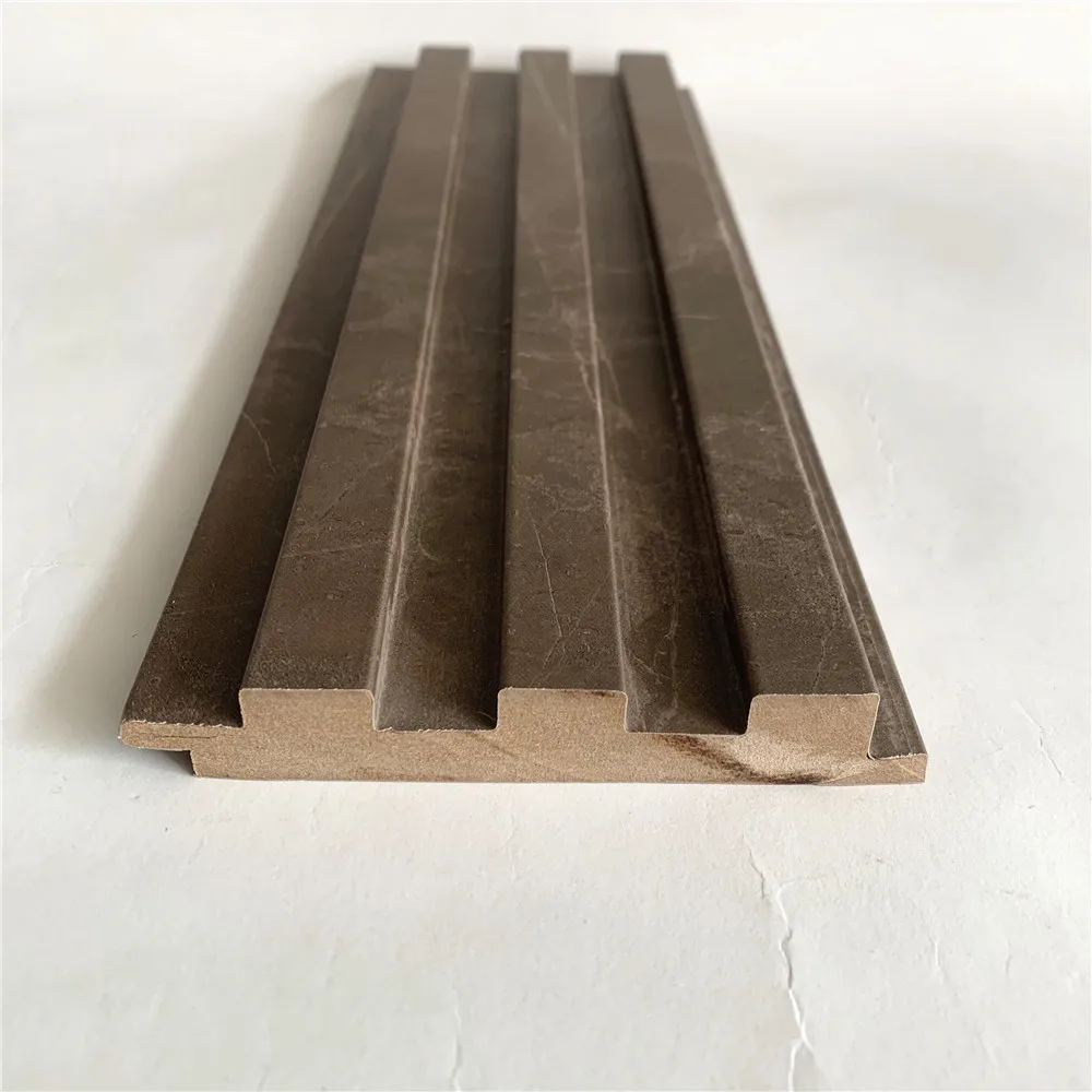 MDF wall louver Interior wooden decor Pine wood wall board wall trim board