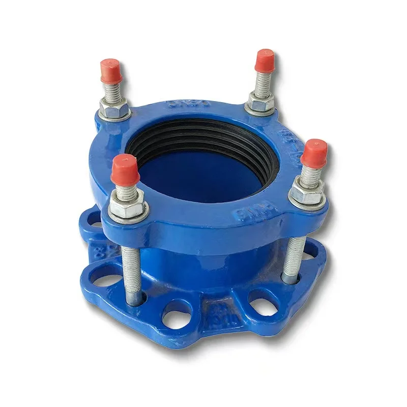 I6 8 12 Inch Water Supply Ductile Iron PN16 Flange Adapter for HDPE PE PVC Pipe