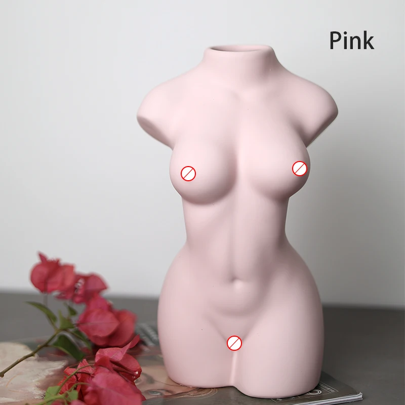 Nordic Art Body Ornament Vase Modern Stylish Household Home Deco Ceramic Flower Arrangement For Hotel