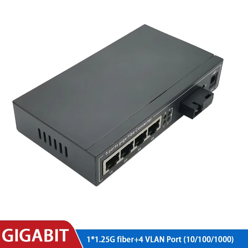 5 Port Gigabit Switch board VLAN Ethernet Fiber Optic Switch gigabit ethernet switch module Virtual Channel Singlemode Fiber