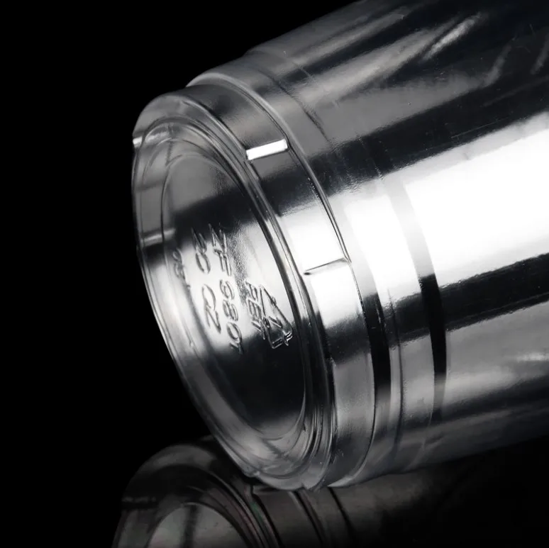 Factory Custom Printing Disposable Plastics Pet Biodegradable Milkshake Cups with Lids