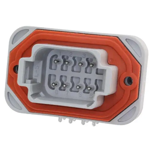 8 Way DEUTSCH DT13 Series Right Angle DT PCB Header Connector Panel Mount Connector DT13-8P