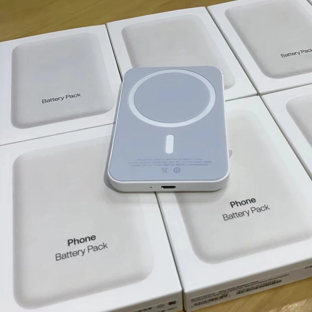 2023 Thin Slim Mini Magnetic Wireless Chargers Power Bank 5000ma For Apple Magsaf Battery Pack Iphone 14 Pro Max
