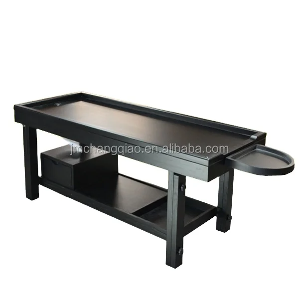 333Y Ayurveda Bed Solid Wood Furniture with Leather for Oil Massage Luxury Ayurveda Massage Bed