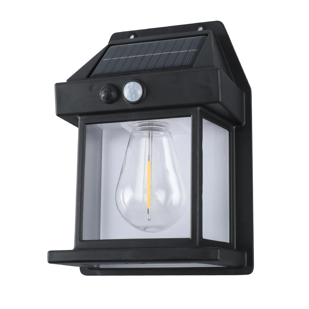 NEW Solar Powered 2-3W Warm White 3 Lighting Modes Motion Sensor Outdoor Waterproof Solar LED Wall Lamp Lantern for Garden