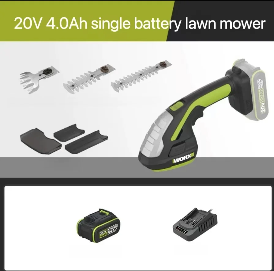 Worx  Cordless Electric Lawn Mower Lithium-ion Battery Brushless 40V Grass Trimmer Hedge Trimmer and Chainsaw for Small Home Use