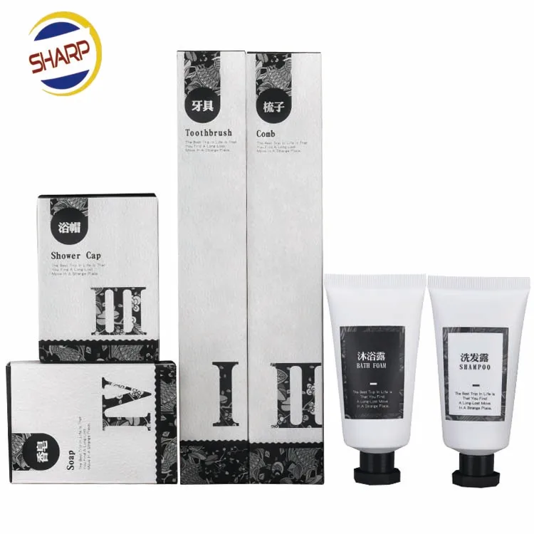 Wholesale high quality hotel supplier 5 star hotel bathroom amenity sets