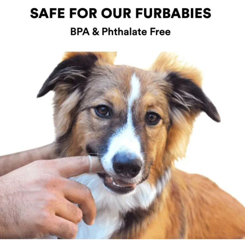 Teeth cleaning toothbrush pet dog cat finger cover brush silicone pet toothbrush