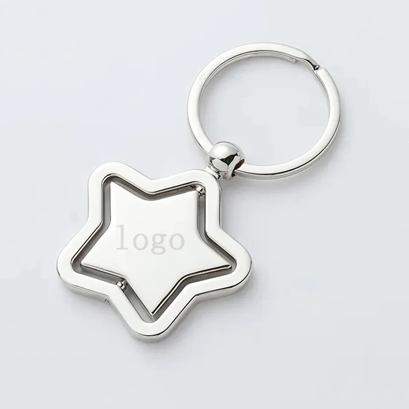 Wholesale Blank Key Chain Keyring Customizable Keychain In Bulk Car Logo Round Sublimation Zinc Alloy Metal Keychain Custom