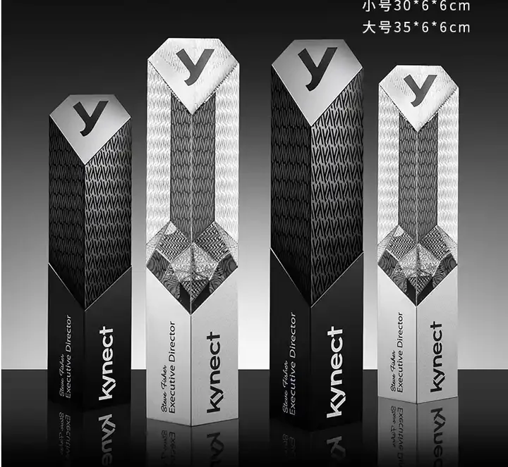 factory wholesale high quality crystal  glass trophy award custom  for souvenir gifts