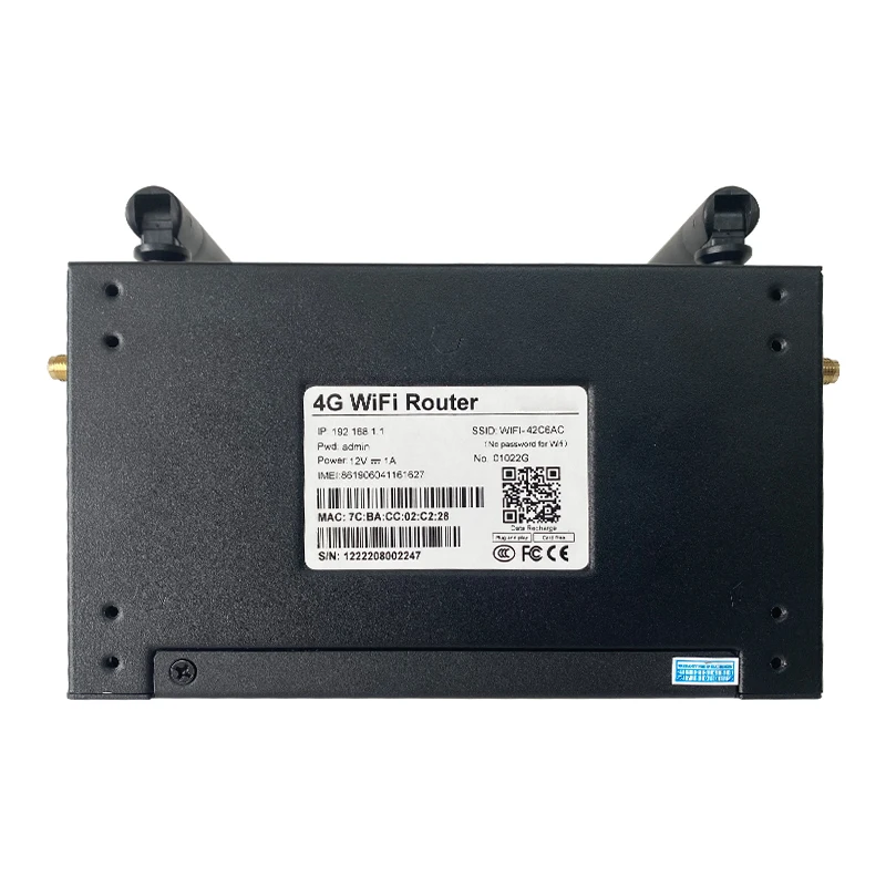 OEM brand cheap metal housing 2 external detachable 4g antennas 4g lte wireless wifi sim card router