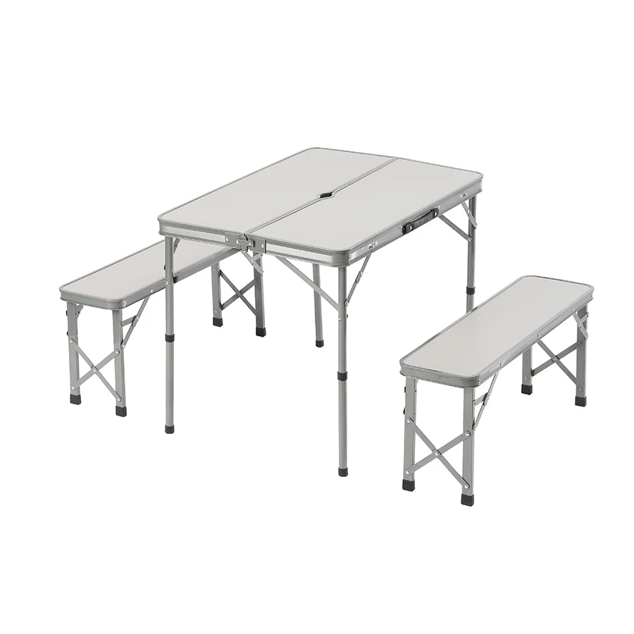 Portable Outdoor Garden Furniture Poker Banquet Camping Picnic Folding Table Bench Set